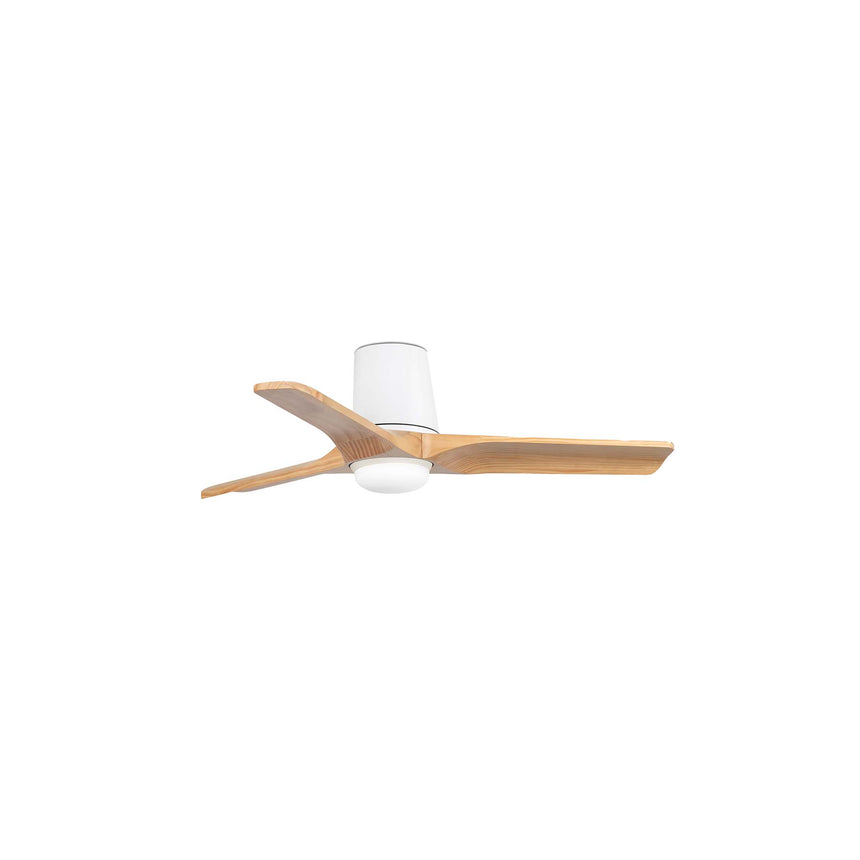 Ventilador de techo con luz Faro Heywood Tub LED S pino 3 palas motor DC 2700-4000K Ø90cm 338361S