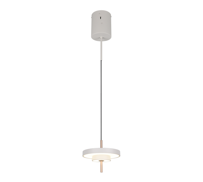 Lámpara de techo colgante Trio Keaton LED gris cálido 150cm 340210176