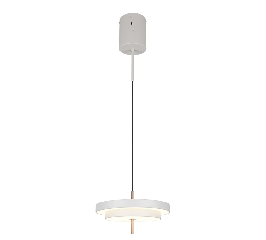 Lámpara de techo colgante Trio Keaton LED gris cálido 150cm 340219176