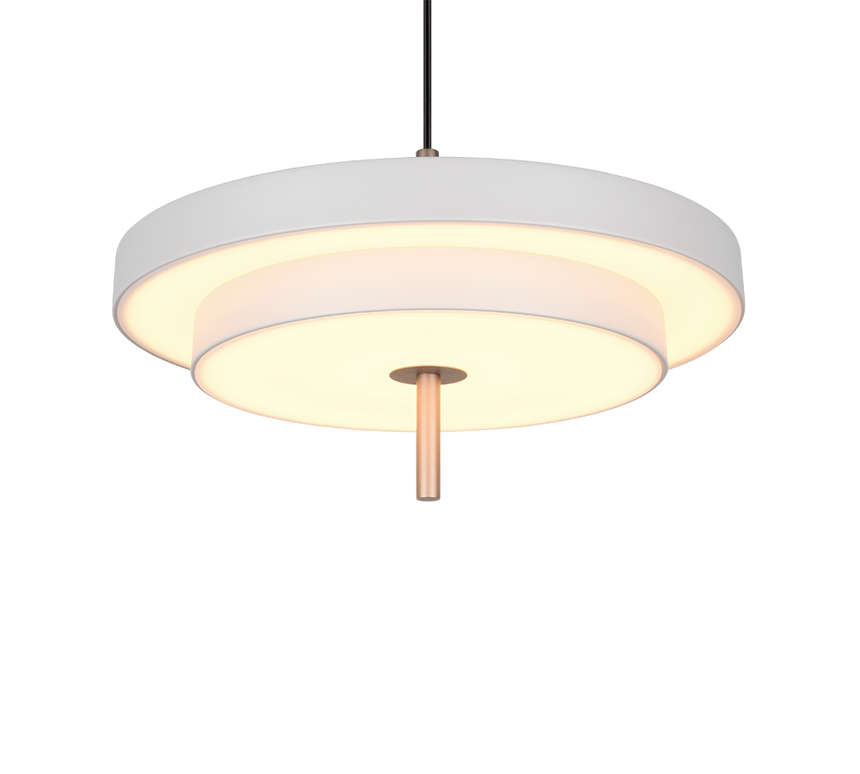 Lámpara de techo colgante Trio Keaton LED gris cálido 150cm 340219176
