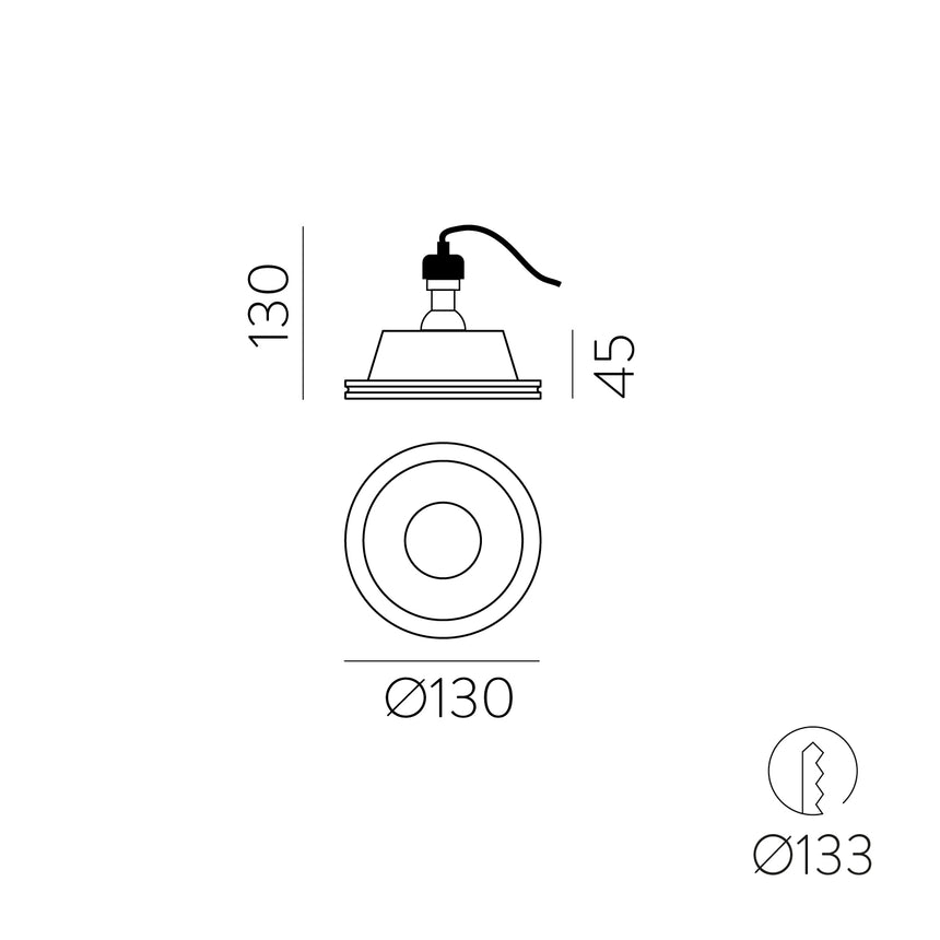 ACB Yota Recessed 3408/13 White, LED GU10 8W, I P34081B