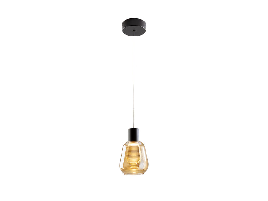 Lámpara de techo colgante Schuller Carisa 1 luz negro y - vista 3