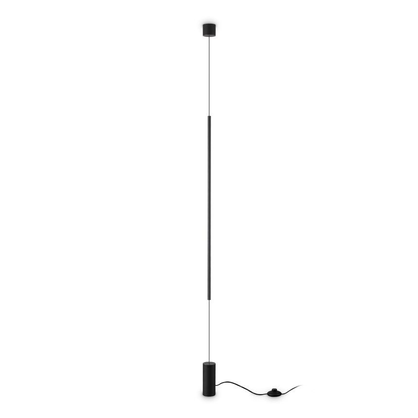 Aplique de pared Ideal Lux Essence negro cristal LED 16,5W 2700K regulable Ø6cm 341125