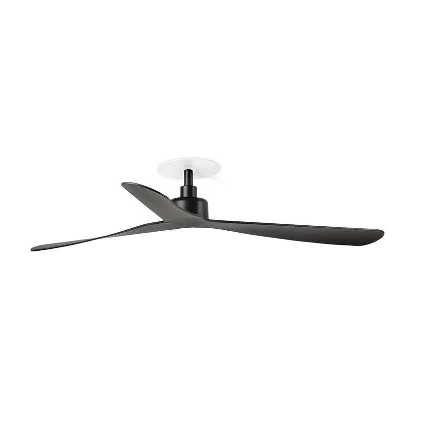 Ventilador de techo Faro Rocker Recessed L negro mate 3 palas motor DC Ø132cm 34196R