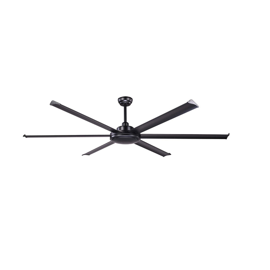Ventilador de techo sin luz Faro Rotterdam motor DC negro mate Ø200cm 6 palas 34203