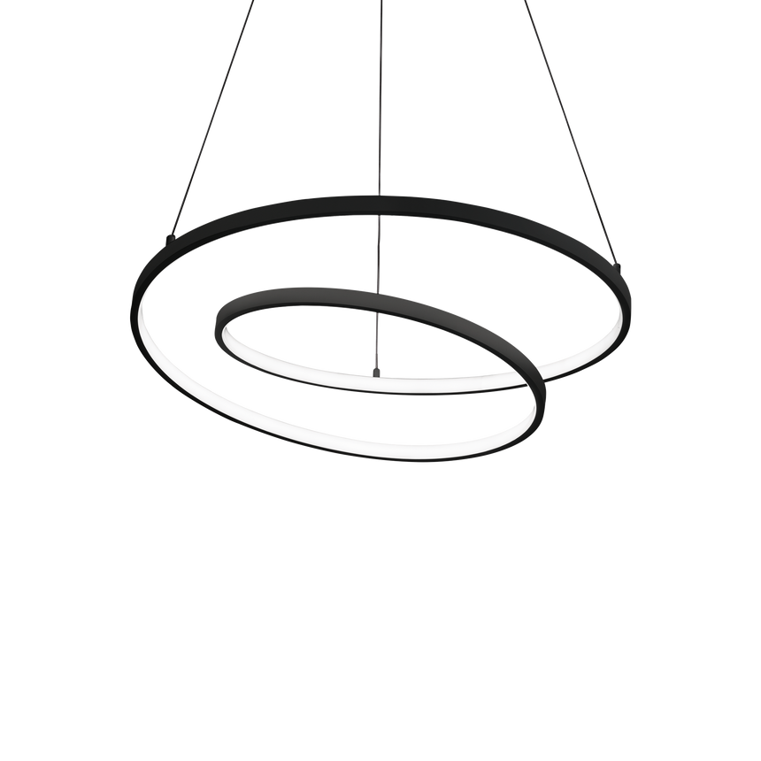Lámpara colgante Ideal Lux Oz negro LED 47W 2700K Ø60cm 342351