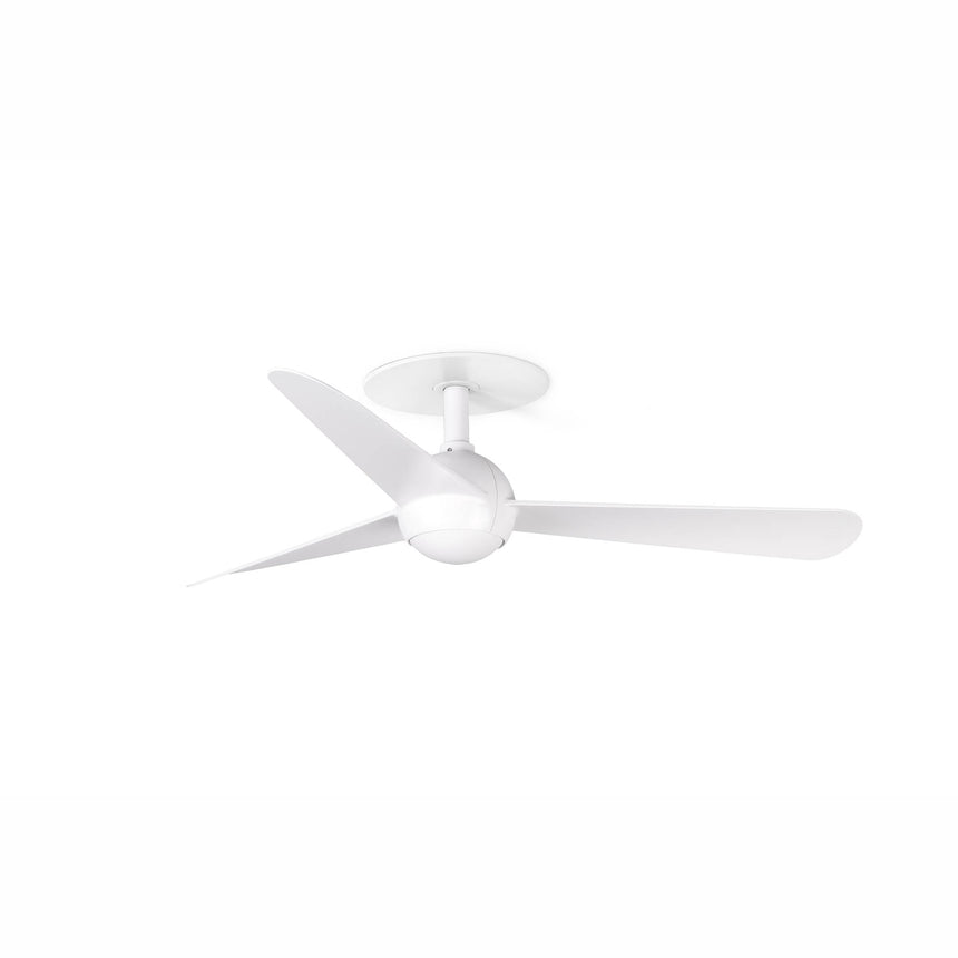 Ventilador de techo Faro Sfera Recessed S blanco mate 3 palas motor DC Ø90cm 34270R
