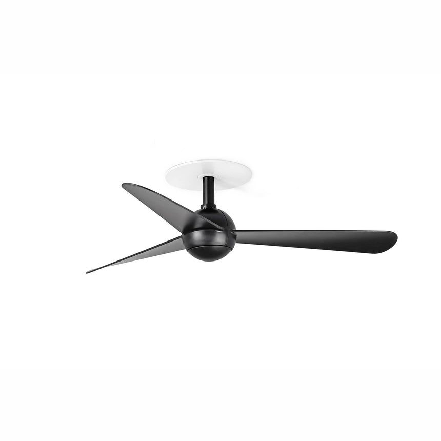 Ventilador de techo Faro Sfera Recessed S negro mate 3 palas motor DC Ø90cm 34271R
