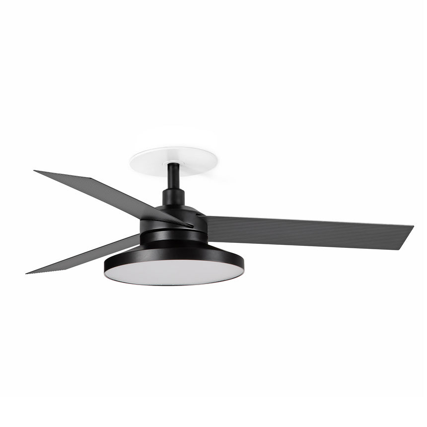 Ventilador de techo con luz Faro Cruiser Recessed Tak S LED aluminio 3 palas motor DC 3000K Ø106cm 34285R2N
