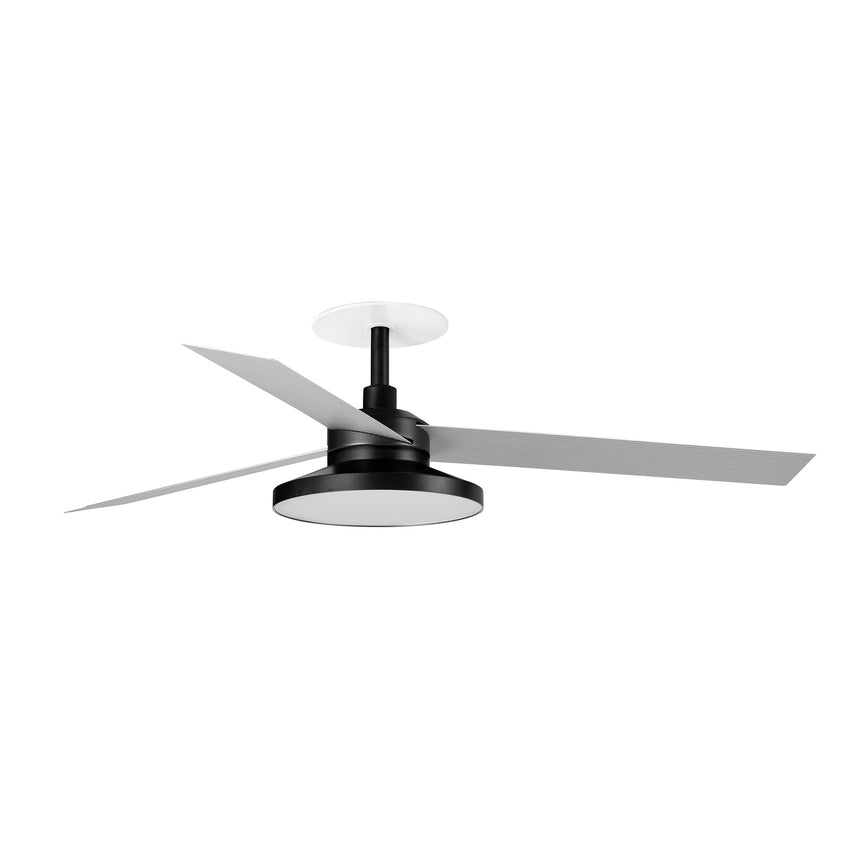 Ventilador de techo con luz Faro Cruiser Recessed Tak L LED aluminio 3 palas motor DC 2700K Ø132cm 34286R2W