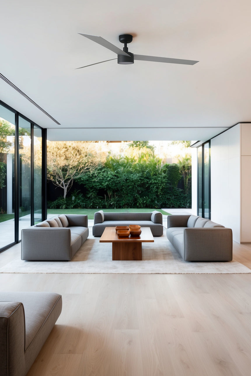 Ventilador de techo con luz Faro Cruiser motor DC LED aluminio 2700-6500K CCT Ø160cm 3 palas 34287-1TW