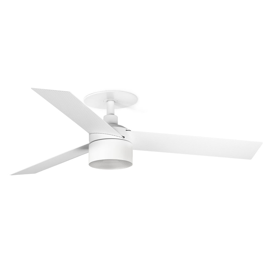 Ventilador de techo con luz Faro Cruiser Recessed Tek S LED blanco mate 3 palas motor DC 4000K Ø106cm 34288R3C