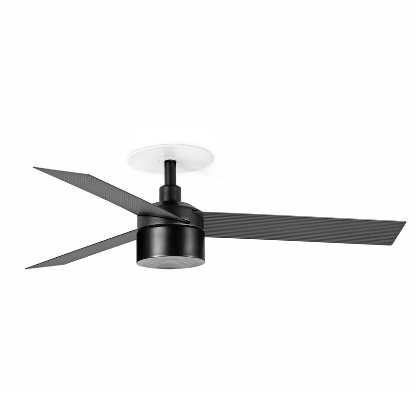Ventilador de techo con luz Faro Cruiser Recessed Tek S LED negro mate 3 palas motor DC 3000K Ø106cm 34289R3N