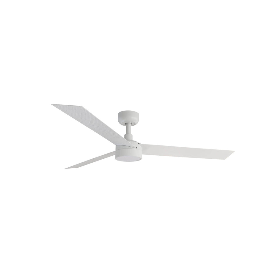 Ventilador de techo con luz Faro Cruiser L LED blanco mate 3 palas motor DC 2700-4000K Ø132cm 342901S