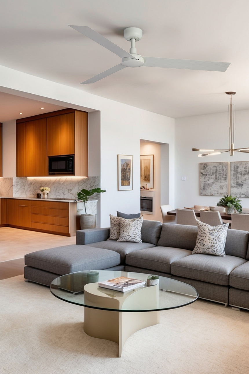 Ventilador de techo sin luz Faro Cruiser motor DC blanco mate Ø160cm 3 palas 34292