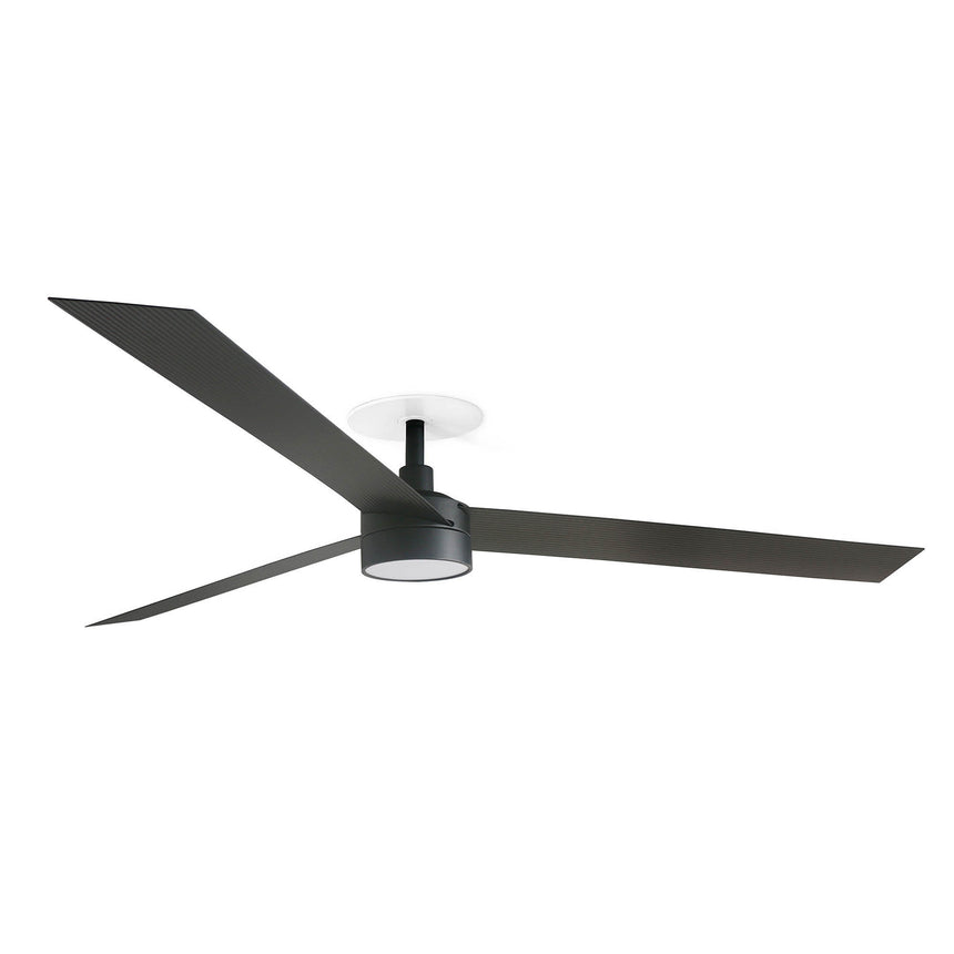 Ventilador de techo con luz Faro Cruiser Recessed XL LED negro mate 3 palas motor DC 2700-4000K 34293R1S