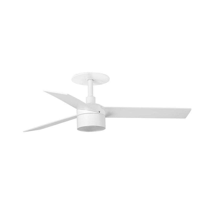 Ventilador de techo con luz Faro Rudder Recessed Tek 3 S LED fresno 3 palas motor DC 4000K Ø106cm 34295R3C