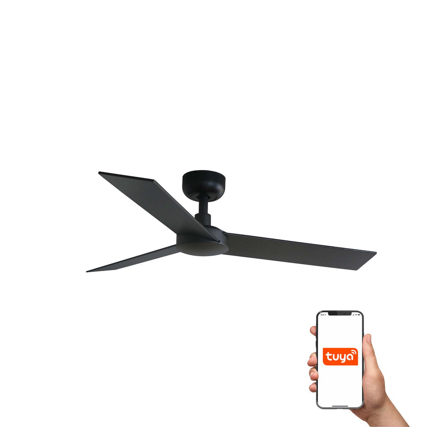 Ventilador de techo Faro Rudder S nogal 3 palas motor DC Ø106cm 34296WT