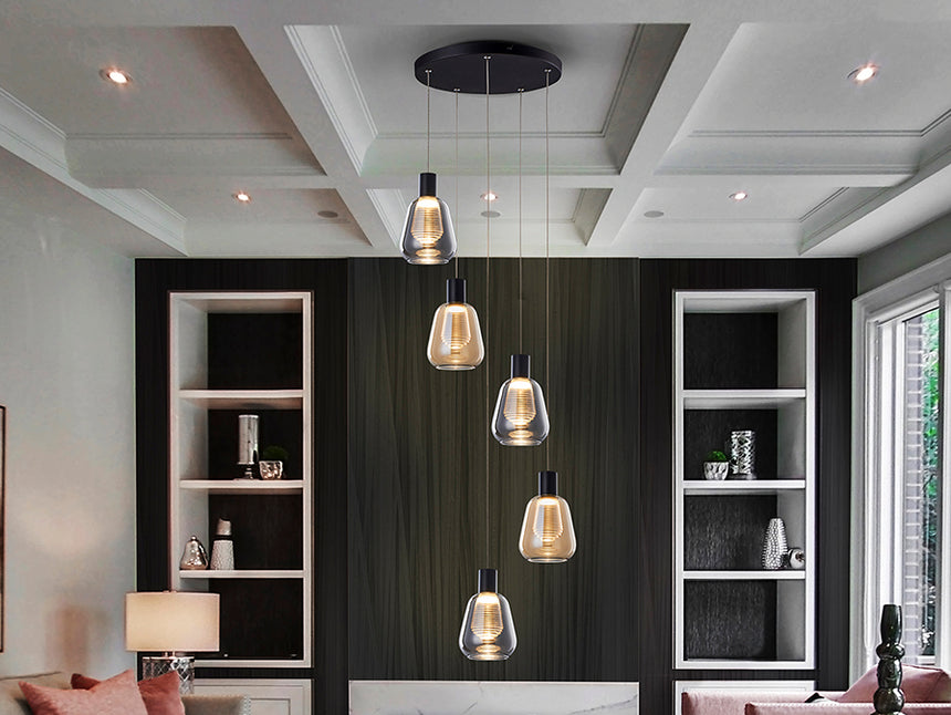 Schuller I3 Carisa Lámpara 5 luces negro D40 343051