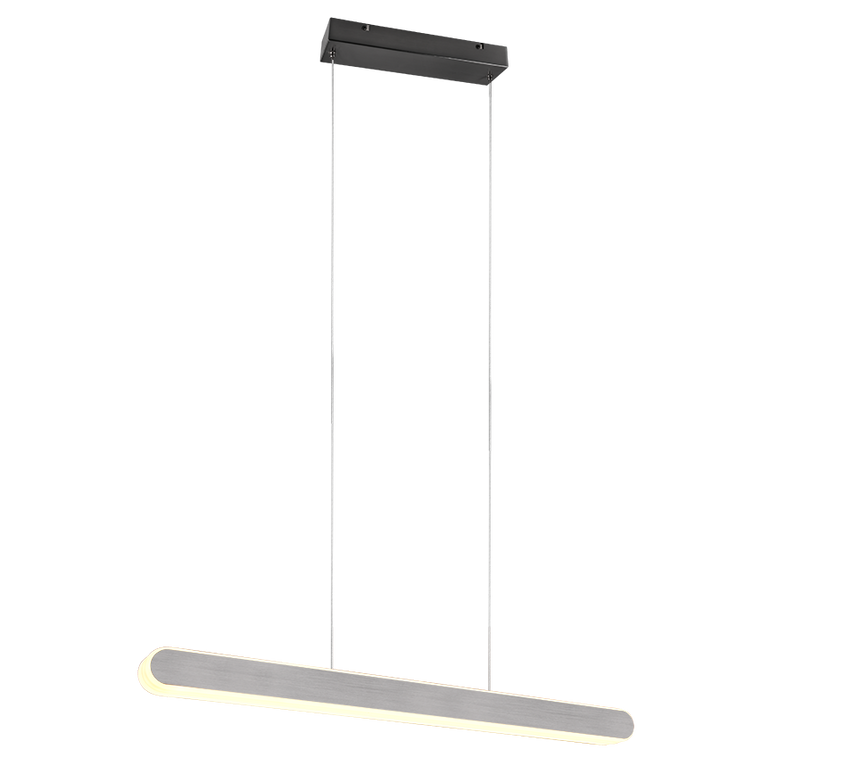 Lámpara de techo colgante Trio Helios LED brushed aluminium táctil CCT 150cm 343