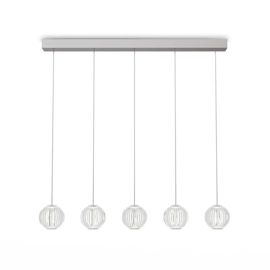 Lámpara colgante Ideal Lux Diamond transparente LED 3 luces 23W Ø84cm 343471