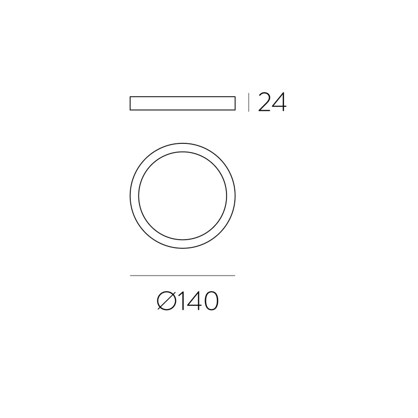 ACB Kore Plafón LED Negro 12W 4000K P3435210N