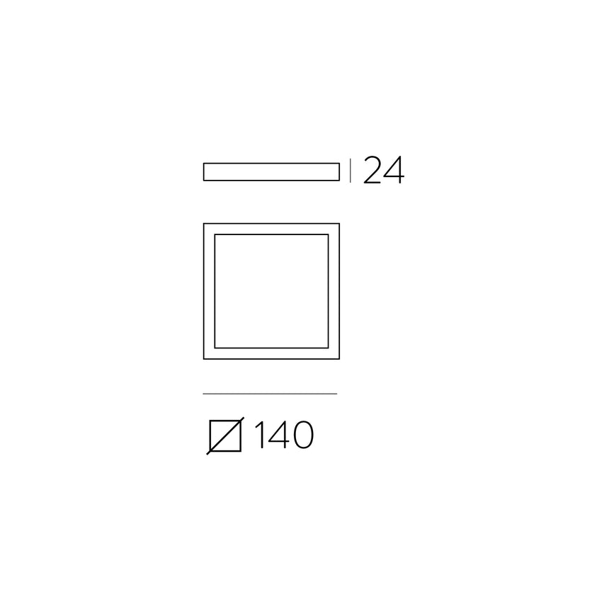 ACB Roku Plafón LED Negro Texturado 12W 4000K P3436210N