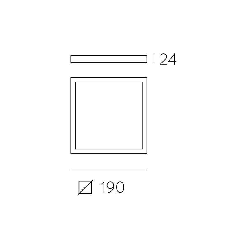 ACB Roku Plafón LED Negro Texturado 18W 3000K P3436300N