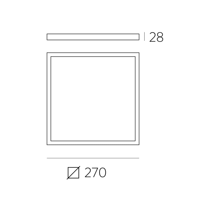 ACB Roku Plafón LED Negro Texturado 24W 3000K P343640N