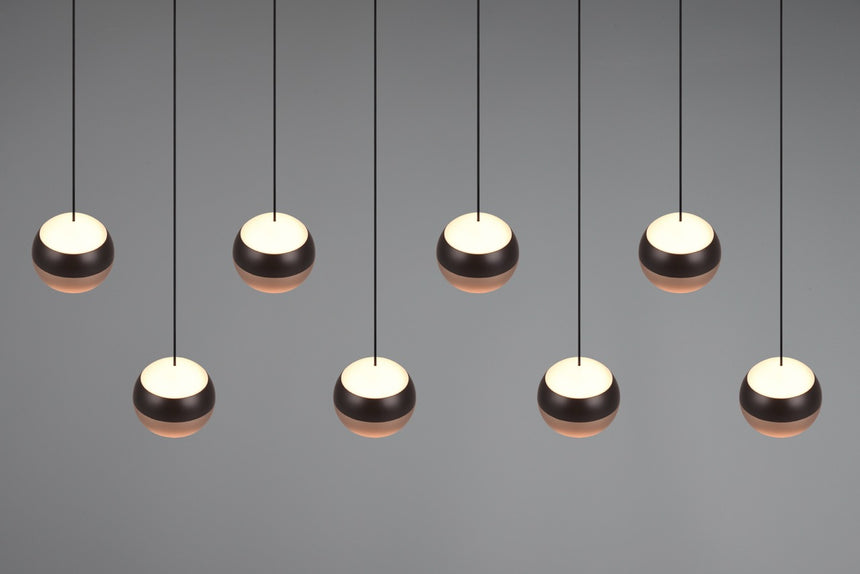 Trio Orbit 8-Light Pendant Ceiling Lamp Black 344410832