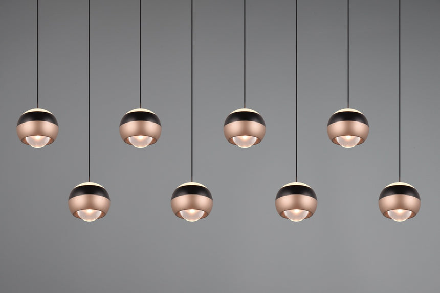 Trio Orbit 8-Light Pendant Ceiling Lamp Black 344410832