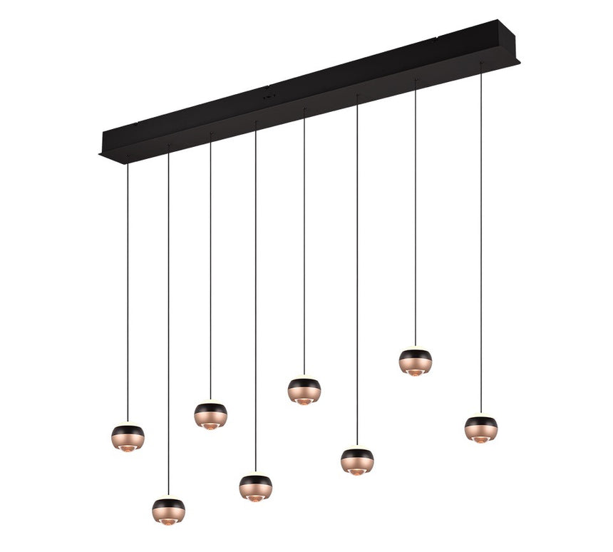 Trio Orbit 8-Light Pendant Ceiling Lamp Black 344410832