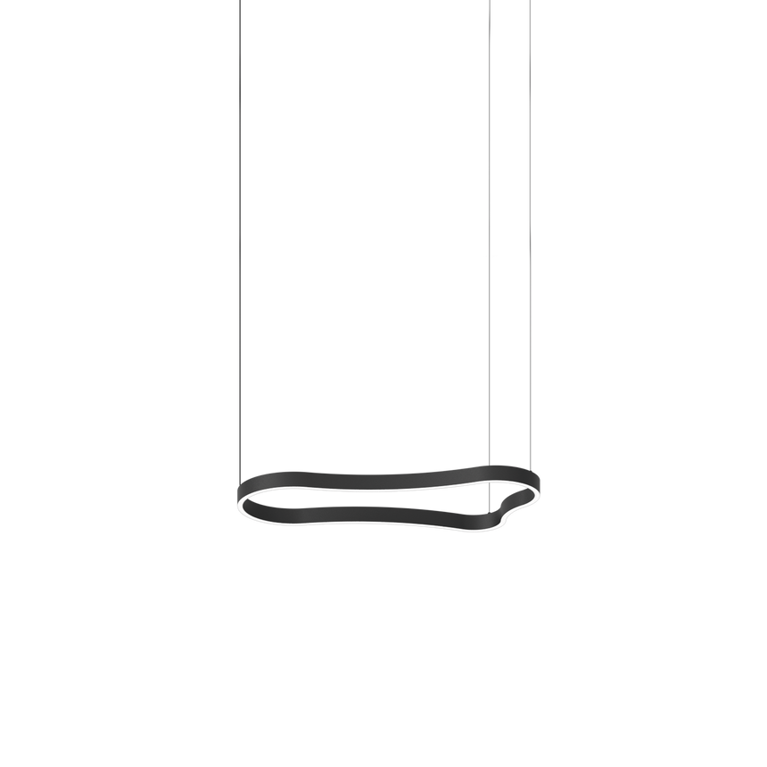 Lámpara colgante Ideal Lux Waves LED 37W 94,2cm negro — ref. 345215 (1)