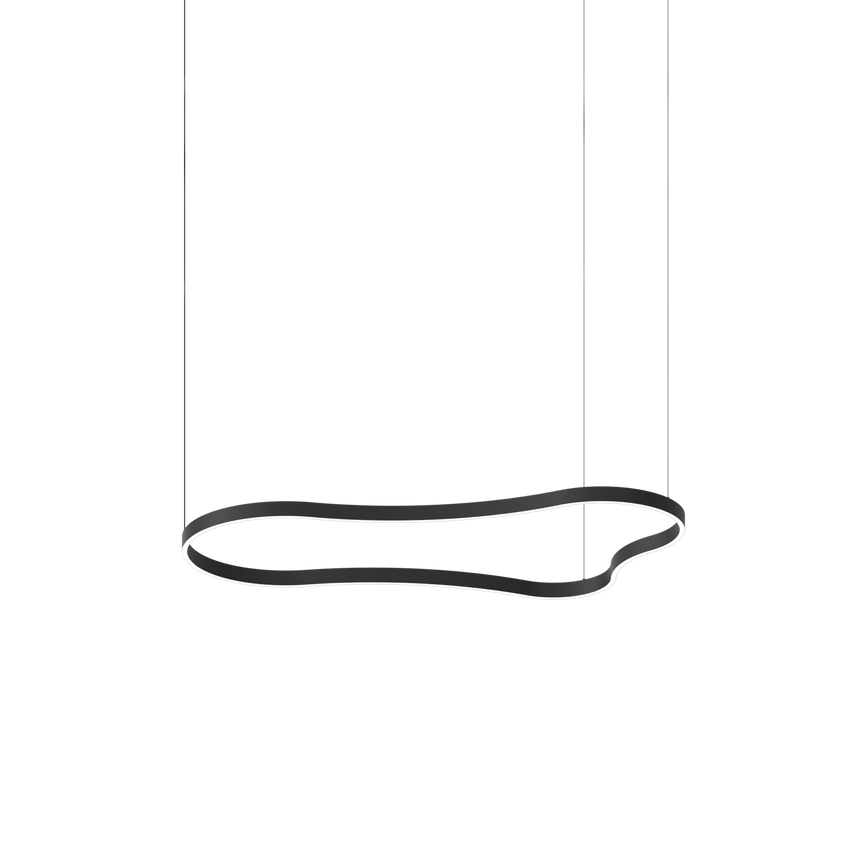 Lámpara colgante Ideal Lux Waves negro LED 54W Ø155,6cm 345277
