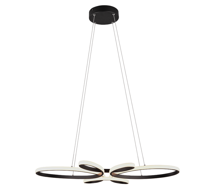 Lámpara de techo colgante Trio Fly LED negro mate 3000K regulable 150cm 345619132 - vista 4