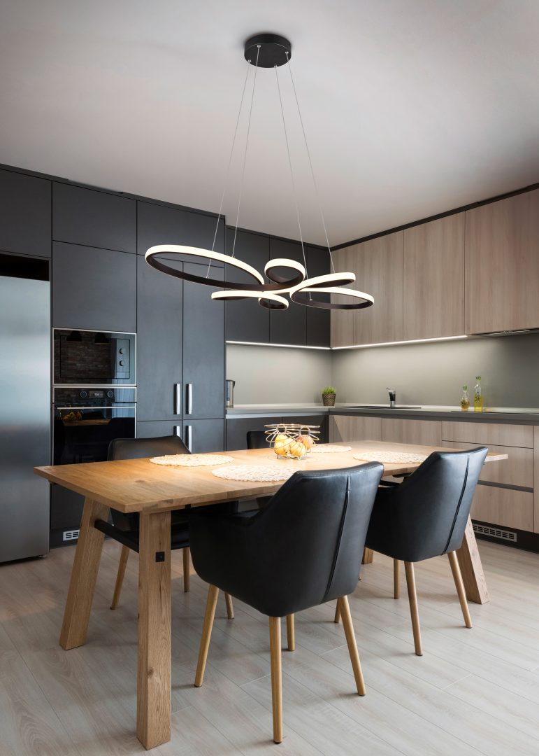 Lámpara de techo colgante Trio Fly LED negro mate 3000K regulable 150cm 345619132 - vista 6