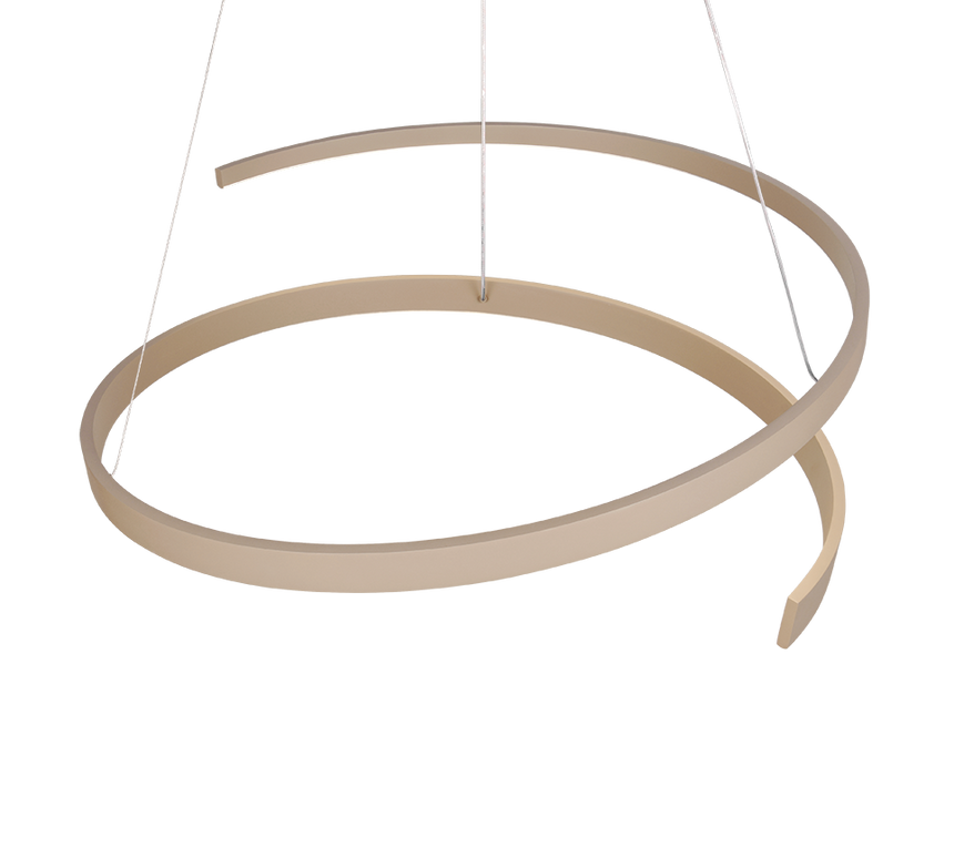 Lámpara de techo colgante Trio Cinardi LED gris pardo 2000-4000K regulable Ø75cm