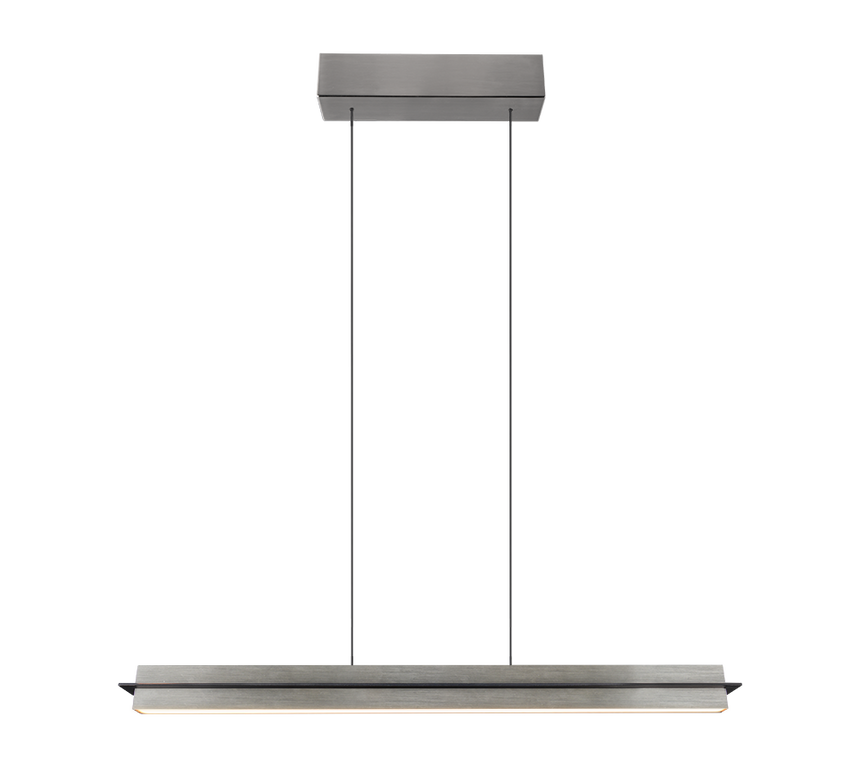 Lámpara de techo colgante Trio Emerson LED níquel mate táctil CCT 150cm 34671010
