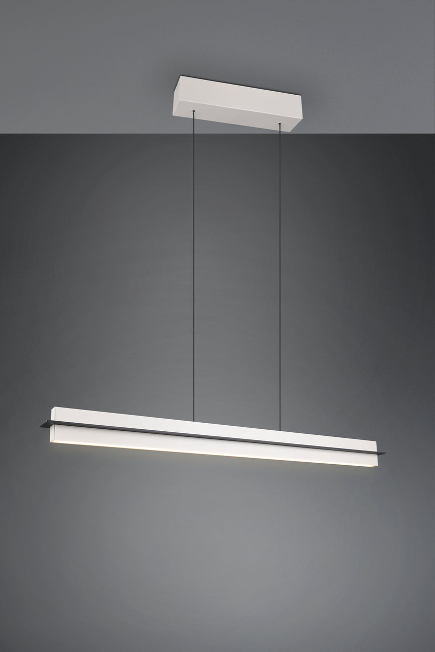 Lámpara de techo colgante Trio Emerson LED gris cálido táctil CCT 150cm 34671017