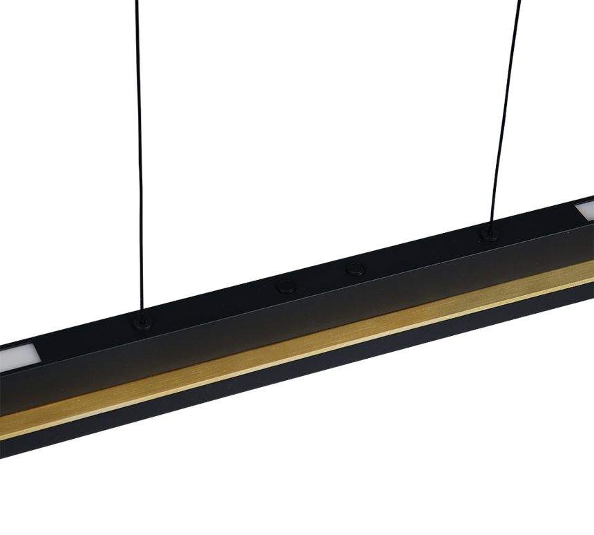 Lámpara de techo colgante Trio Emerson LED negro mate táctil CCT 150cm 346710180