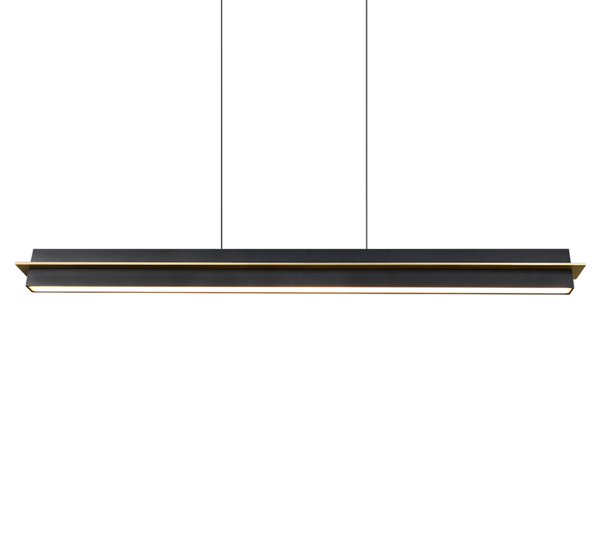 Lámpara de techo colgante Trio Emerson LED negro mate táctil CCT 150cm 346710180