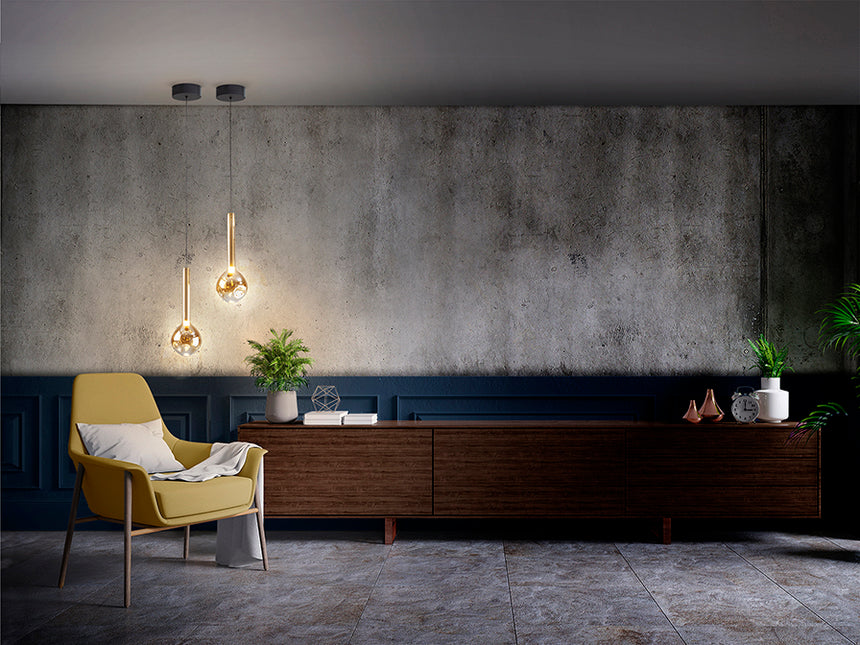 Lámpara de techo colgante Schuller Essenza 1 luz negro y dorado 3000K 346911 - imagen 3