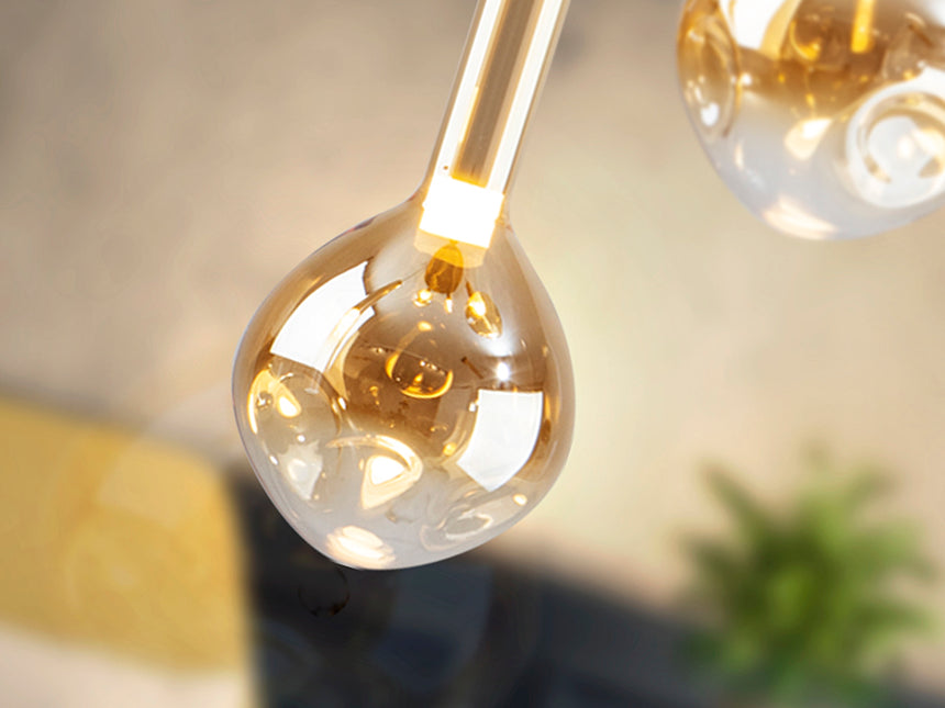 Lámpara de techo colgante Schuller Essenza 1 luz negro y dorado 3000K 346911