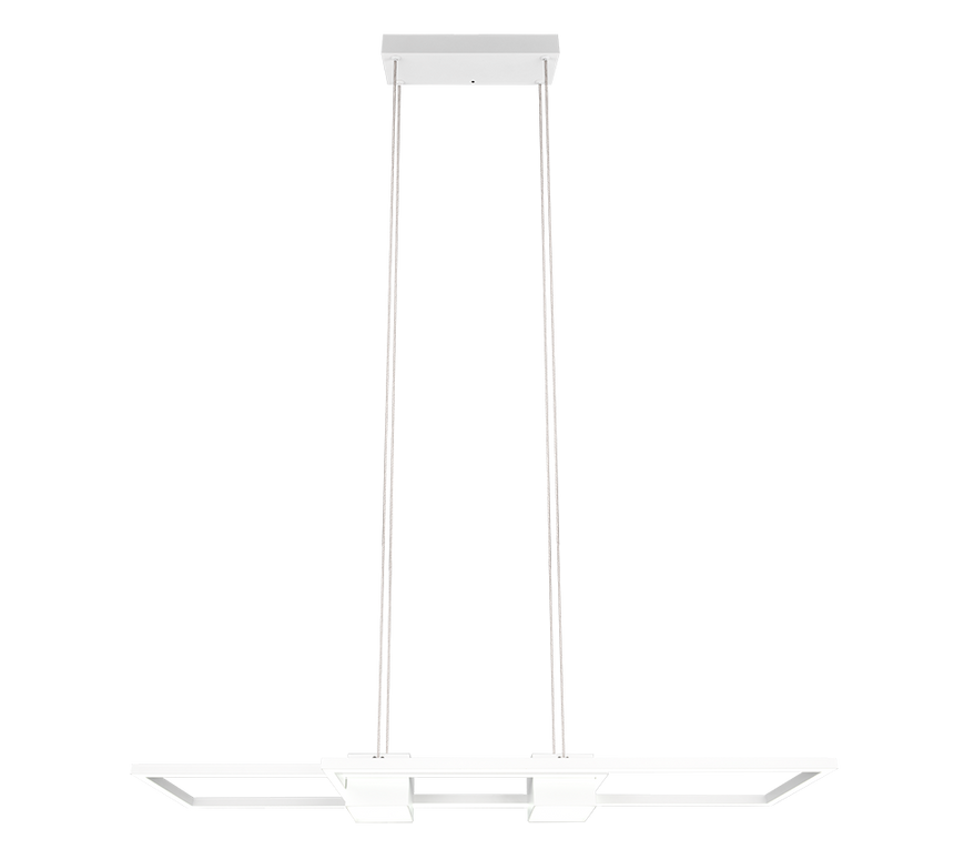 Lámpara de techo colgante Trio Albany LED blanco mate CCT 150cm 347710431