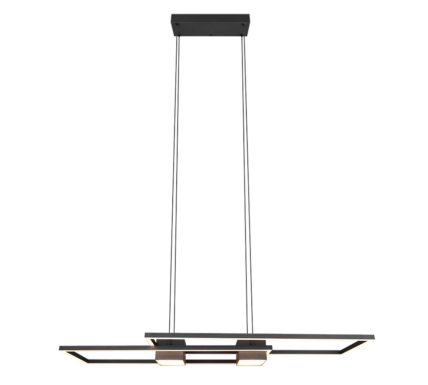 Lámpara de techo colgante Trio Albany LED negro mate CCT 150cm 347710432