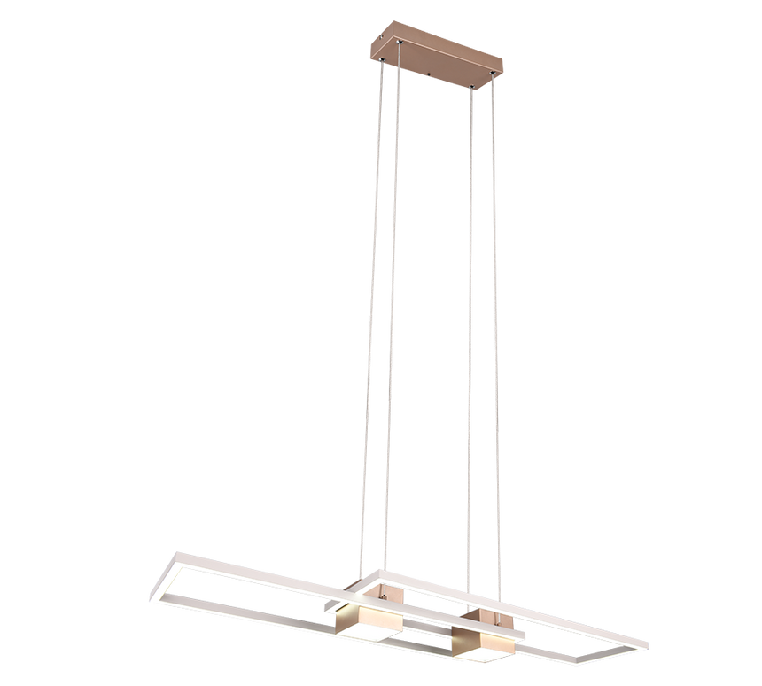 Lámpara de techo colgante Trio Albany LED marrón café CCT 150cm 347710465