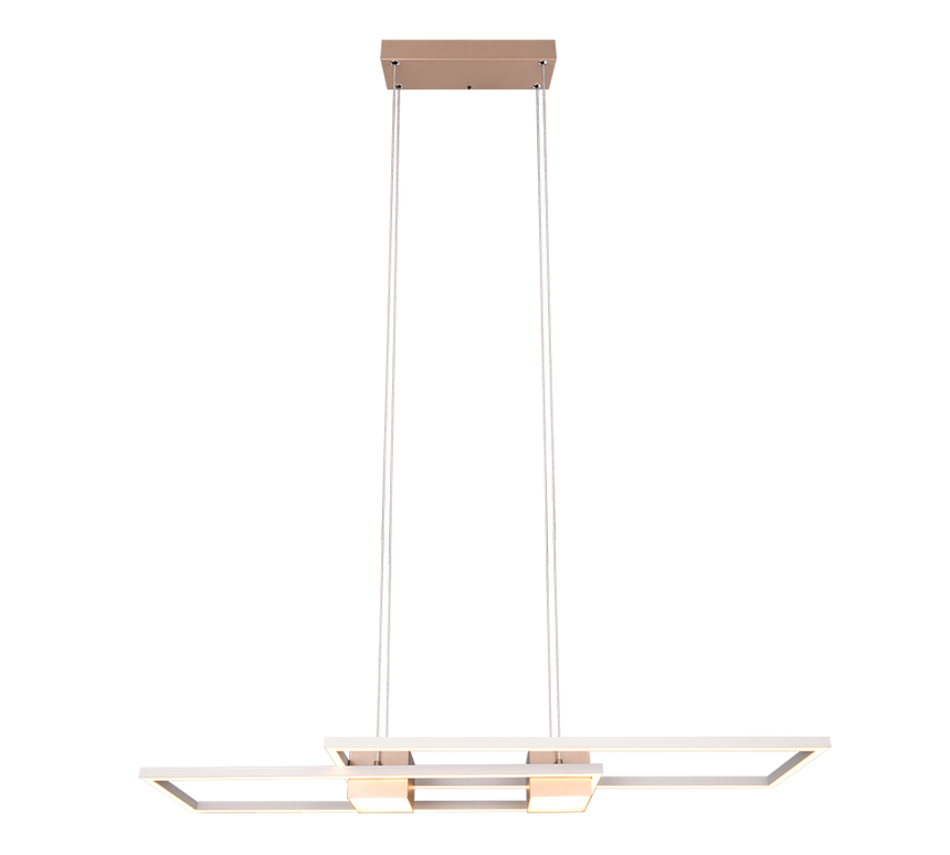 Lámpara de techo colgante Trio Albany LED marrón café CCT 150cm 347710465