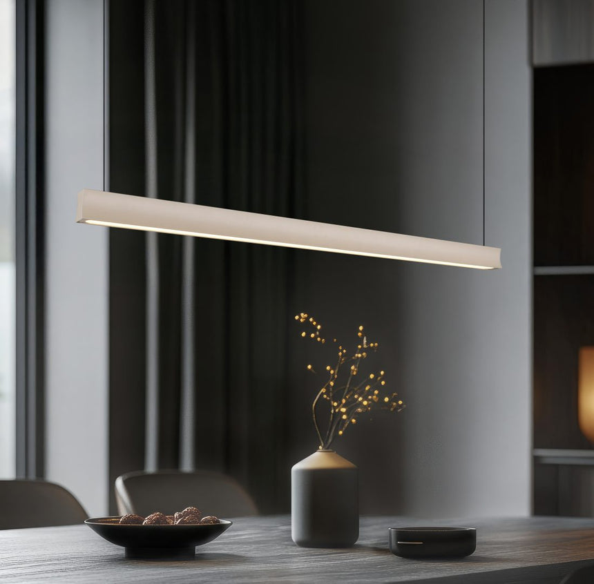 Lámpara de techo colgante Trio Wallace LED warm beige 20cm 347910143