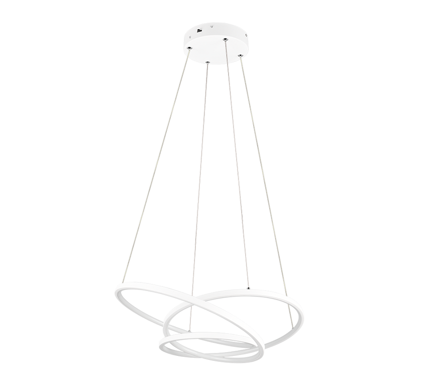 Lámpara de techo colgante Trio Darvin LED blanco mate 150cm 349110131