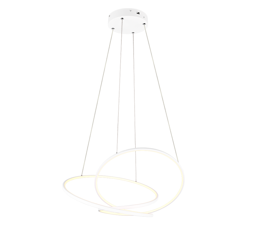 Lámpara colgante Darvin Trio blanco LED 52W regulable 349119131